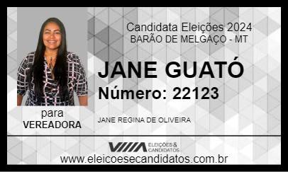 Candidato JANE GUATÓ 2024 - BARÃO DE MELGAÇO - Eleições