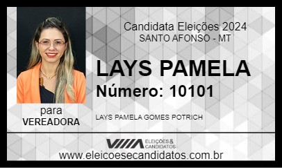 Candidato LHAYS PAMELA 2024 - SANTO AFONSO - Eleições