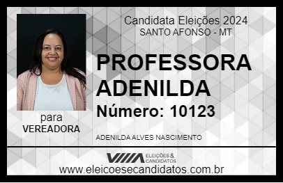 Candidato PROFESSORA ADENILDA 2024 - SANTO AFONSO - Eleições