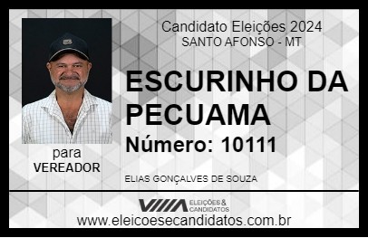 Candidato ESCURINHO DA PECUAMA 2024 - SANTO AFONSO - Eleições