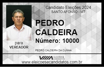 Candidato PEDRO CALDEIRA 2024 - SANTO AFONSO - Eleições