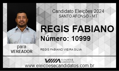 Candidato REGIS FABIANO 2024 - SANTO AFONSO - Eleições