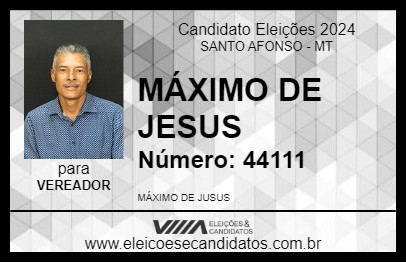 Candidato MÁXIMO DE JESUS 2024 - SANTO AFONSO - Eleições