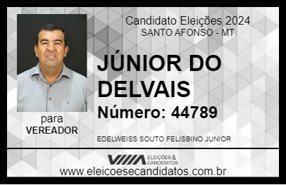 Candidato JÚNIOR DO DELVAIS 2024 - SANTO AFONSO - Eleições