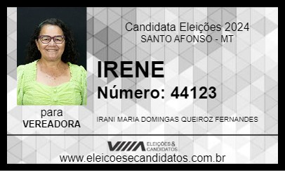 Candidato IRENE 2024 - SANTO AFONSO - Eleições