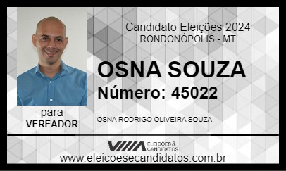 Candidato OSNA SOUZA 2024 - RONDONÓPOLIS - Eleições