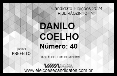 Candidato DANILO COELHO 2024 - RIBEIRÃOZINHO - Eleições