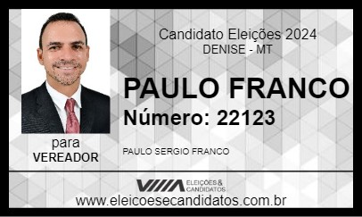 Candidato PAULO FRANCO 2024 - DENISE - Eleições