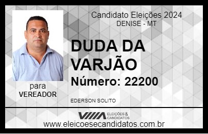 Candidato DUDA DA VARJÃO 2024 - DENISE - Eleições