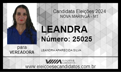 Candidato LEANDRA 2024 - NOVA MARINGÁ - Eleições