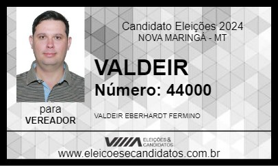 Candidato VALDEIR 2024 - NOVA MARINGÁ - Eleições