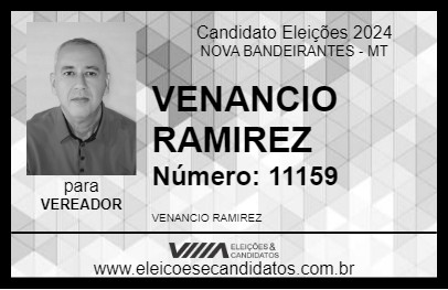 Candidato VENANCIO RAMIREZ 2024 - NOVA BANDEIRANTES - Eleições