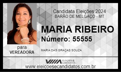 Candidato MARIA RIBEIRO 2024 - BARÃO DE MELGAÇO - Eleições