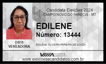 Candidato EDILENE 2024 - CAMPO NOVO DO PARECIS - Eleições