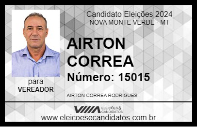 Candidato AIRTON CORREA 2024 - NOVA MONTE VERDE - Eleições