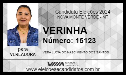 Candidato VERINHA 2024 - NOVA MONTE VERDE - Eleições