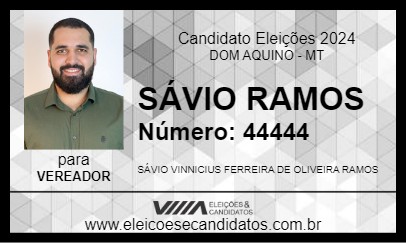 Candidato SÁVIO RAMOS 2024 - DOM AQUINO - Eleições