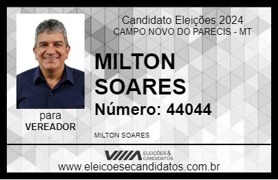 Candidato MILTON SOARES 2024 - CAMPO NOVO DO PARECIS - Eleições