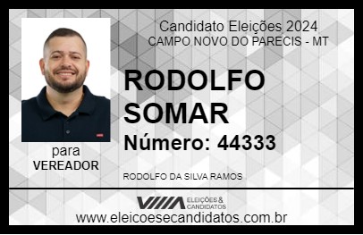 Candidato RODOLFO SOMAR 2024 - CAMPO NOVO DO PARECIS - Eleições