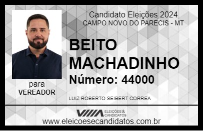 Candidato BEITO MACHADINHO 2024 - CAMPO NOVO DO PARECIS - Eleições