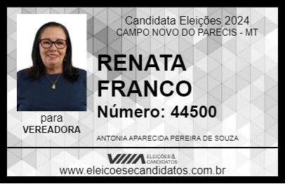 Candidato RENATA FRANCO 2024 - CAMPO NOVO DO PARECIS - Eleições