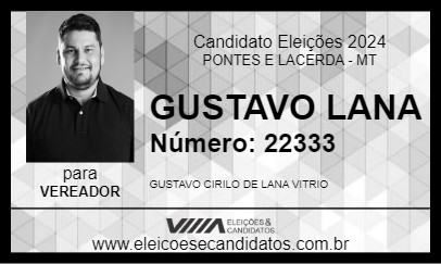 Candidato GUSTAVO LANA 2024 - PONTES E LACERDA - Eleições