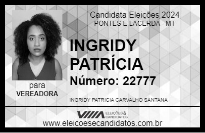 Candidato INGRIDY PATRÍCIA 2024 - PONTES E LACERDA - Eleições