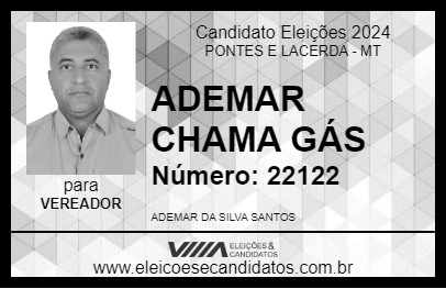 Candidato ADEMAR CHAMA GÁS 2024 - PONTES E LACERDA - Eleições