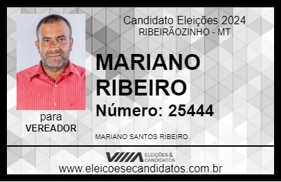 Candidato MARIANO RIBEIRO 2024 - RIBEIRÃOZINHO - Eleições