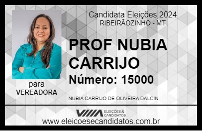 Candidato PROF NUBIA CARRIJO 2024 - RIBEIRÃOZINHO - Eleições