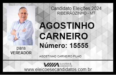 Candidato AGOSTINHO CARNEIRO 2024 - RIBEIRÃOZINHO - Eleições