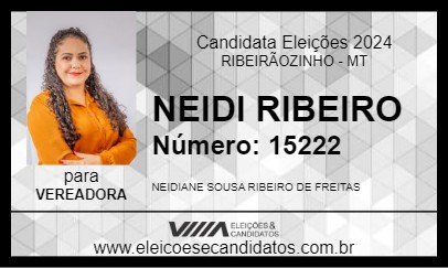 Candidato NEIDI RIBEIRO 2024 - RIBEIRÃOZINHO - Eleições