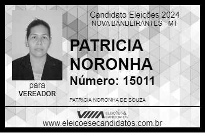 Candidato PATRICIA NORONHA 2024 - NOVA BANDEIRANTES - Eleições