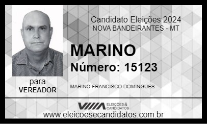 Candidato MARINO 2024 - NOVA BANDEIRANTES - Eleições