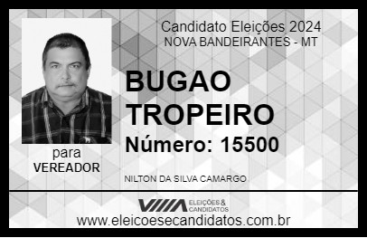 Candidato BUGAO TROPEIRO 2024 - NOVA BANDEIRANTES - Eleições