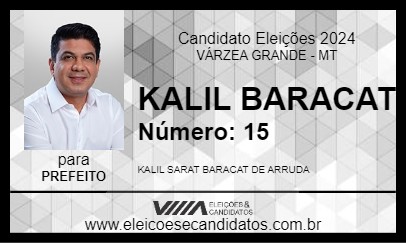 Candidato KALIL BARACAT 2024 - VÁRZEA GRANDE - Eleições