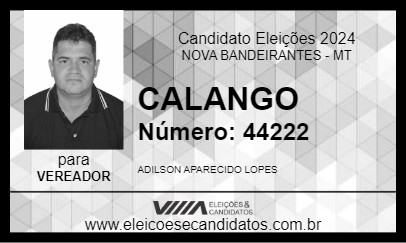 Candidato CALANGO 2024 - NOVA BANDEIRANTES - Eleições