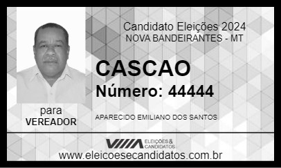 Candidato CASCAO 2024 - NOVA BANDEIRANTES - Eleições