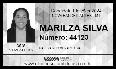 Candidato MARILZA SILVA 2024 - NOVA BANDEIRANTES - Eleições