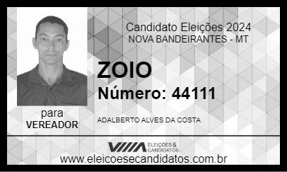 Candidato ZOIO 2024 - NOVA BANDEIRANTES - Eleições