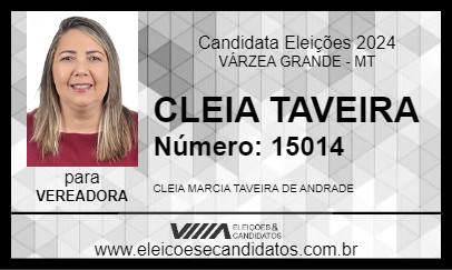 Candidato CLEIA TAVEIRA 2024 - VÁRZEA GRANDE - Eleições