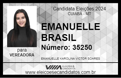 Candidato EMANUELLE  BRASIL 2024 - CUIABÁ - Eleições