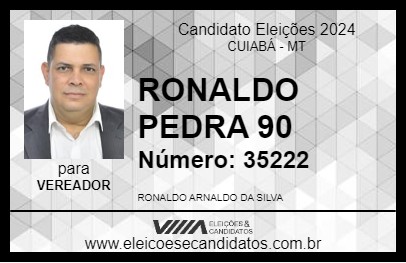 Candidato RONALDO PEDRA 90 2024 - CUIABÁ - Eleições