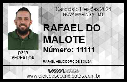 Candidato RAFAEL DO MALOTE 2024 - NOVA MARINGÁ - Eleições