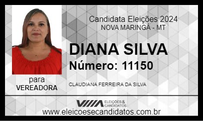 Candidato DIANA SILVA 2024 - NOVA MARINGÁ - Eleições