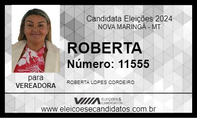 Candidato ROBERTA 2024 - NOVA MARINGÁ - Eleições