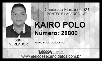 Candidato KAIRO POLO 2024 - PONTES E LACERDA - Eleições