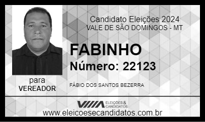 Candidato FABINHO 2024 - VALE DE SÃO DOMINGOS - Eleições