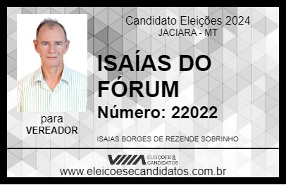 Candidato ISAÍAS JAJA 2024 - JACIARA - Eleições