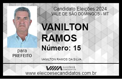 Candidato VANILTON RAMOS 2024 - VALE DE SÃO DOMINGOS - Eleições